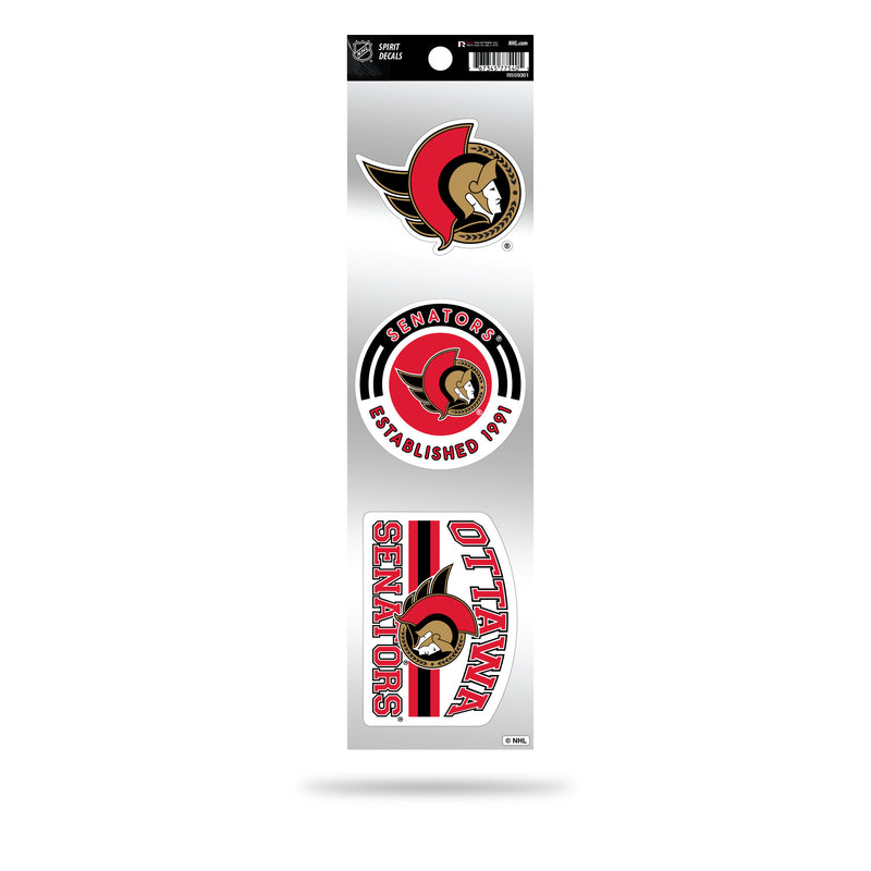 Senators 3-Piece Retro Spirit Decals  **For 2020-21 Season**