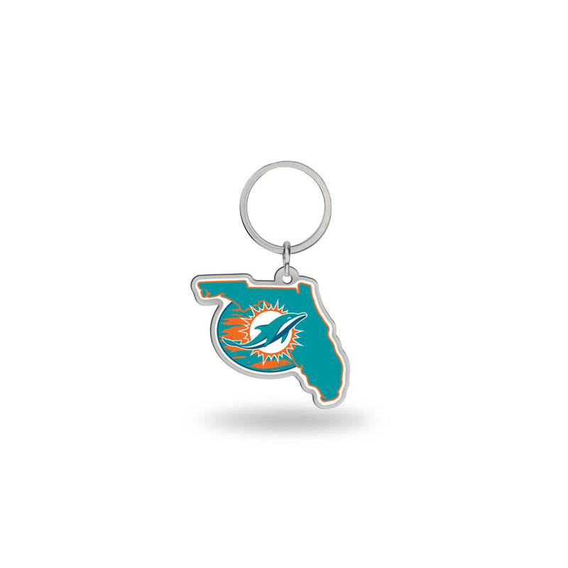 Dolphins - Florida State Shaped Keychain