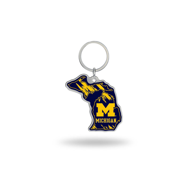 Michigan University - Michigan State Shaped Keychain