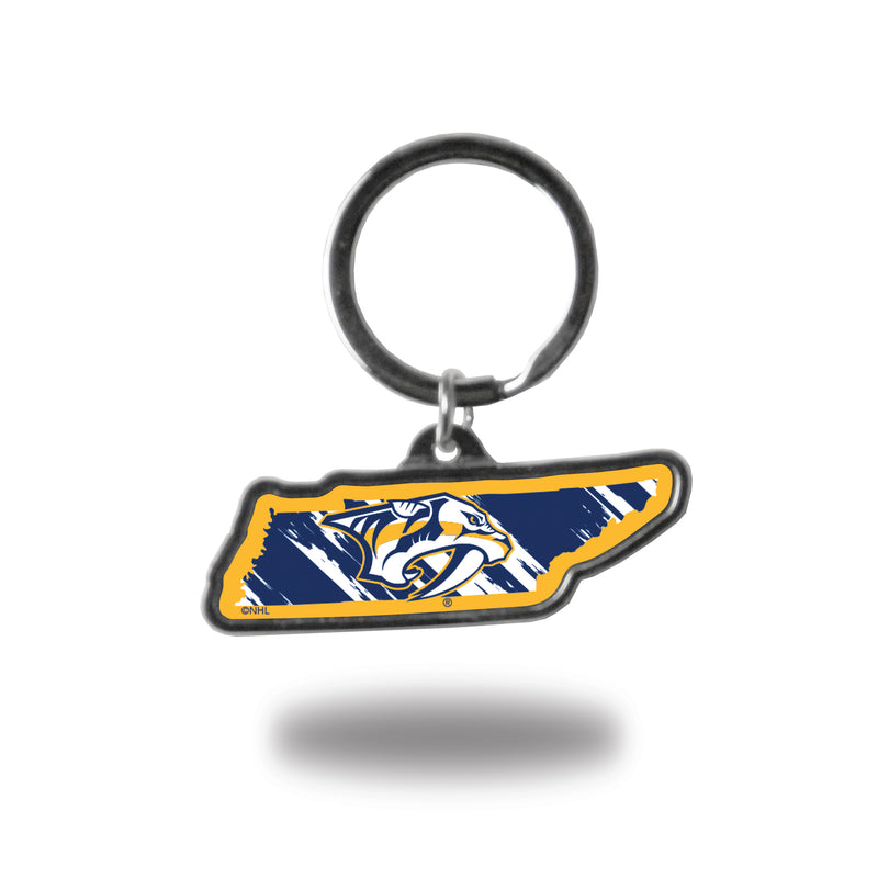 Nashville Predators State Shaped Keychain