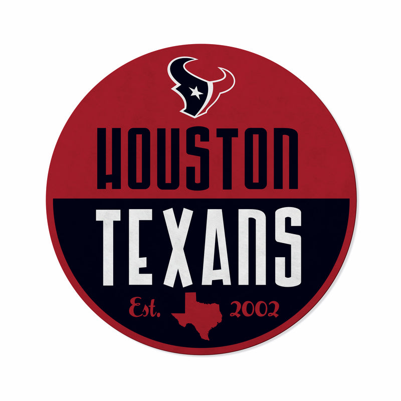 Texans Shape Cut Logo With Header Card - Classic Design