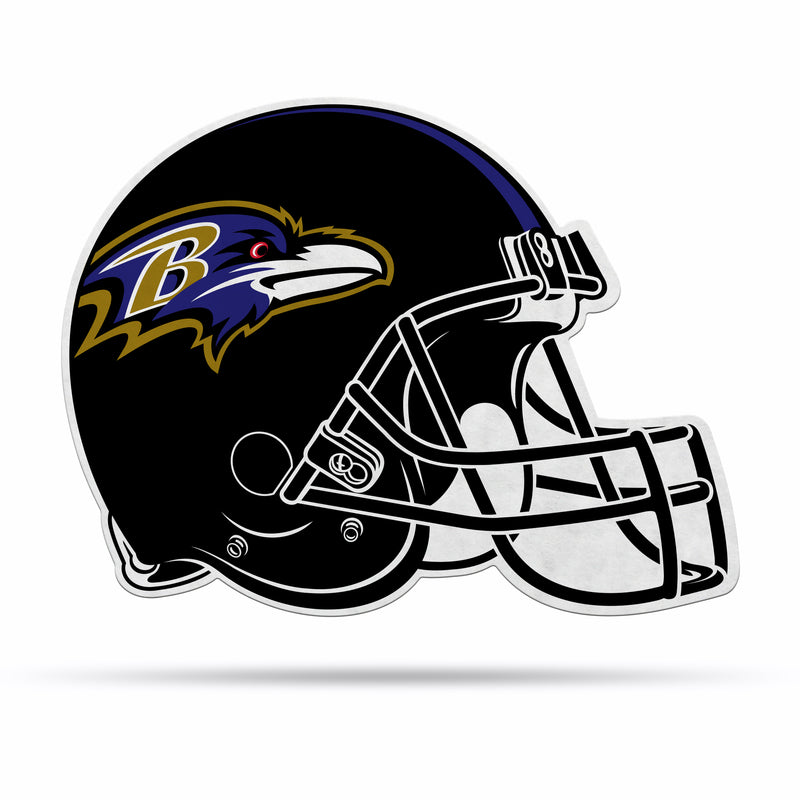 NFL Baltimore Ravens Classic Helmet Shape Cut Pennant - Home and Living Room Décor - Soft Felt EZ to Hang By Rico Industries