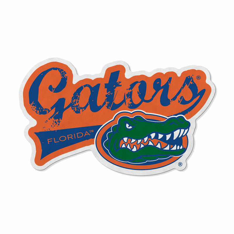 Florida University Shape Cut Logo With Header Card - Distressed Design