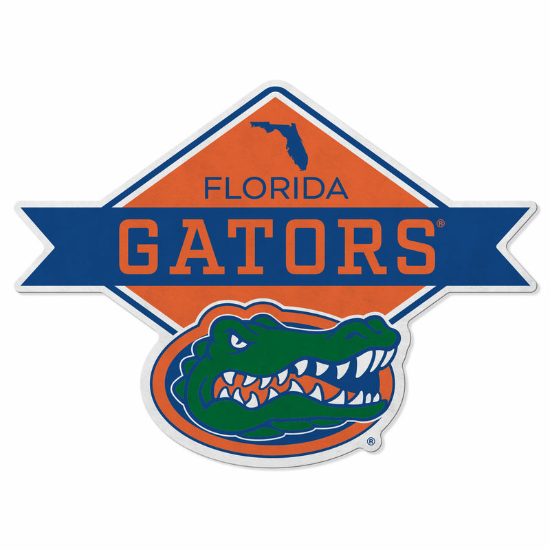 Florida University Shape Cut Logo With Header Card - Diamond Design