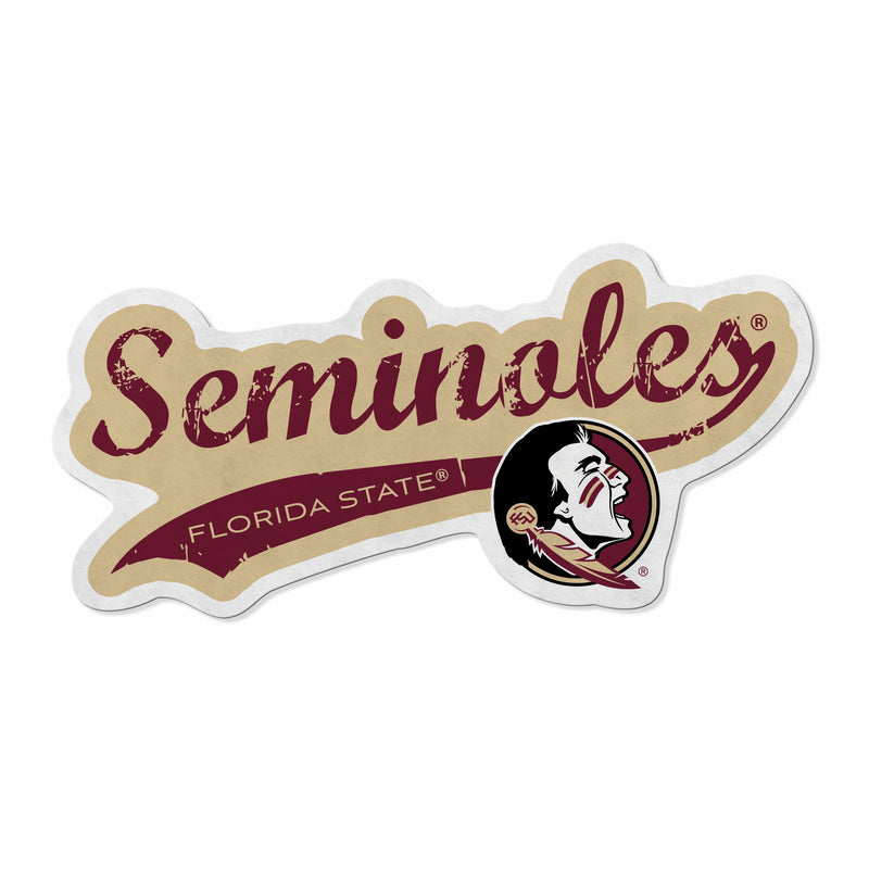 Florida State Shape Cut Logo With Header Card - Distressed Design