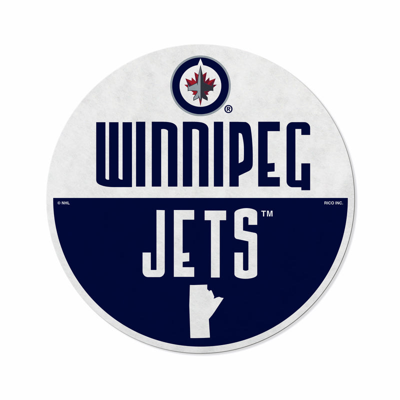 Jets - Win Shape Cut Logo With Header Card - Classic Design