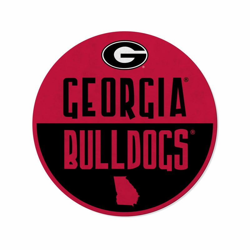 Georgia University Shape Cut Logo With Header Card - Classic Design