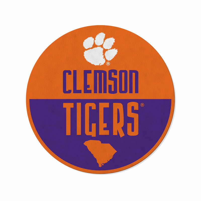 Clemson Shape Cut Logo With Header Card - Classic Design