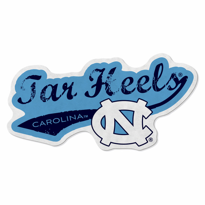 North Carolina University Shape Cut Logo With Header Card - Distressed Design