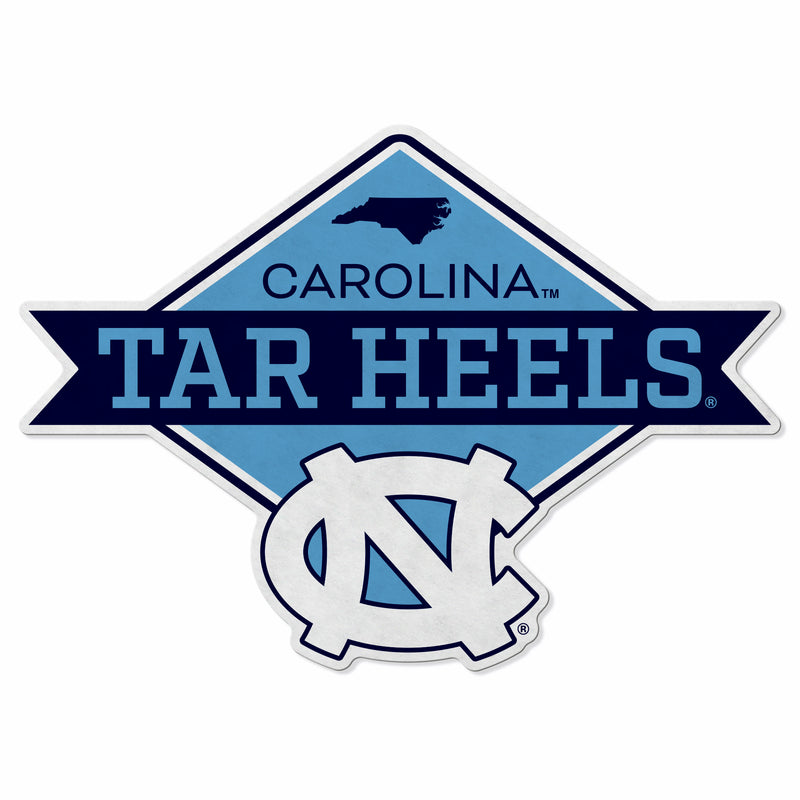 North Carolina University Shape Cut Logo With Header Card - Diamond Design