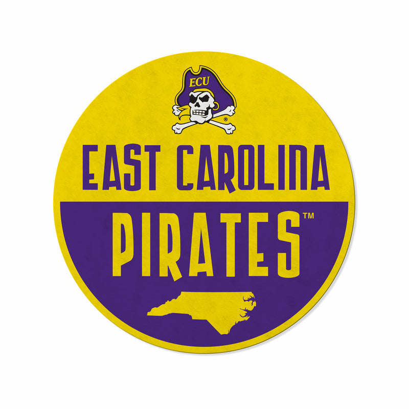 East Carolina Shape Cut Logo With Header Card - Classic Design