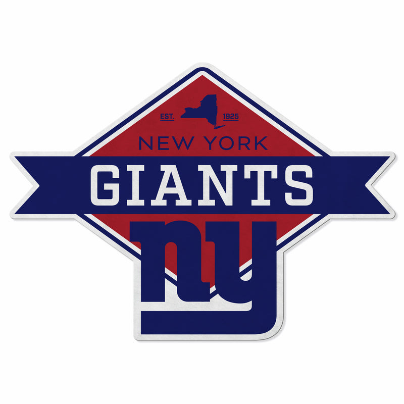 Giants - Ny Shape Cut Logo With Header Card - Diamond Design