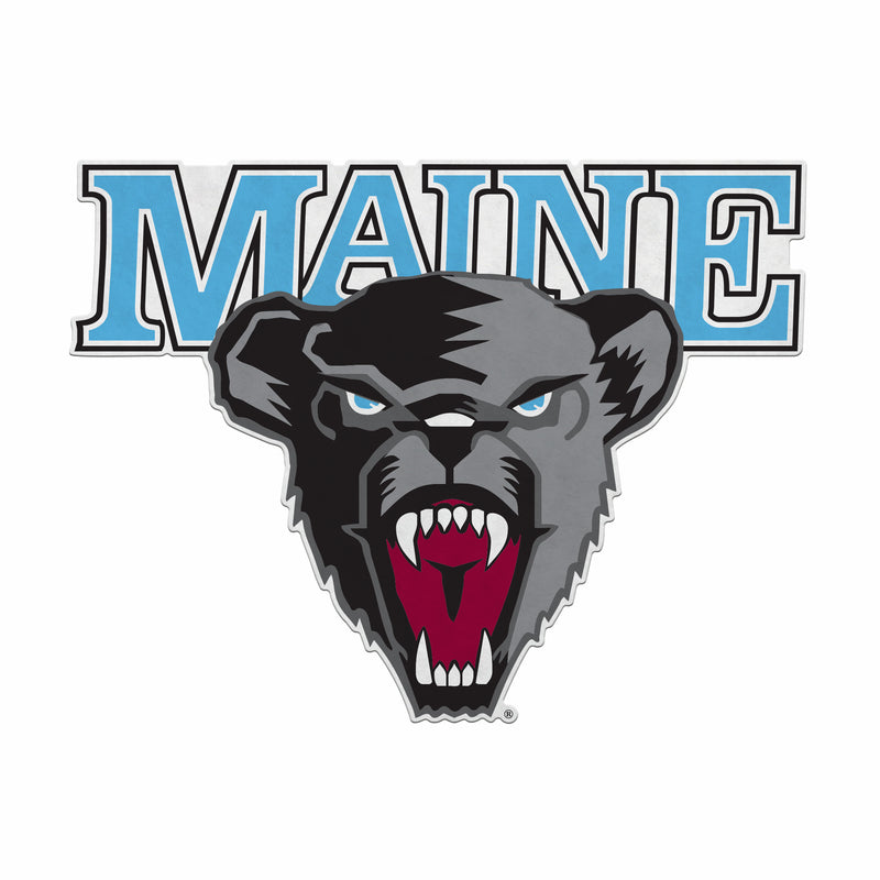 Maine University Shape Cut Primary Logo Pennant With Header Card