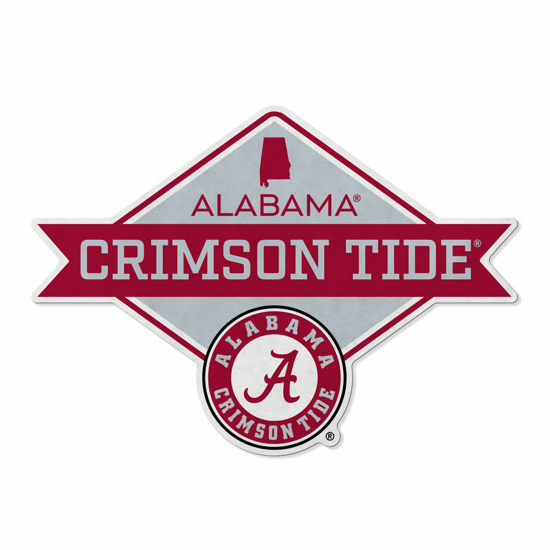 Alabama University Shape Cut Logo With Header Card - Diamond Design