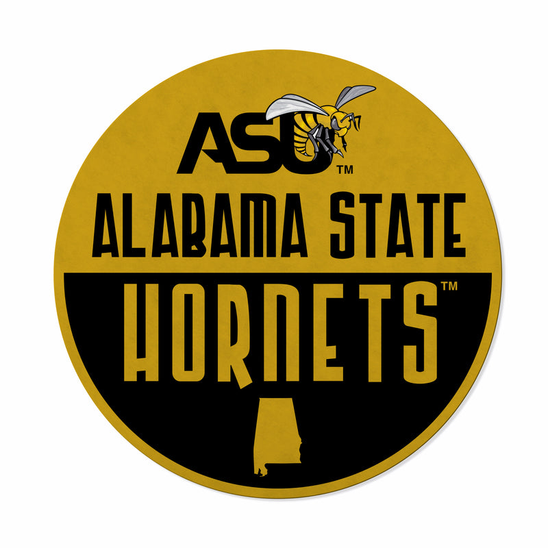 Alabama State Shape Cut Logo With Header Card - Classic Design