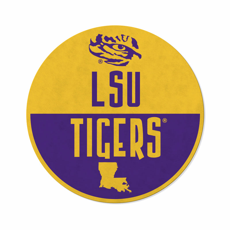 Lsu Shape Cut Logo With Header Card - Classic Design