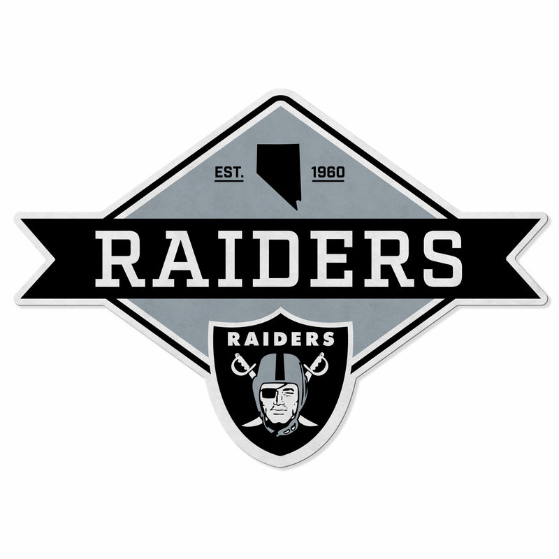 Raiders Shape Cut Logo With Header Card - Diamond Design