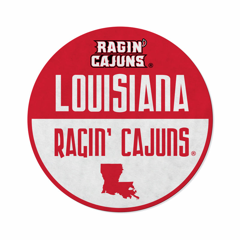 Louisiana Lafayette Shape Cut Logo With Header Card - Classic Design