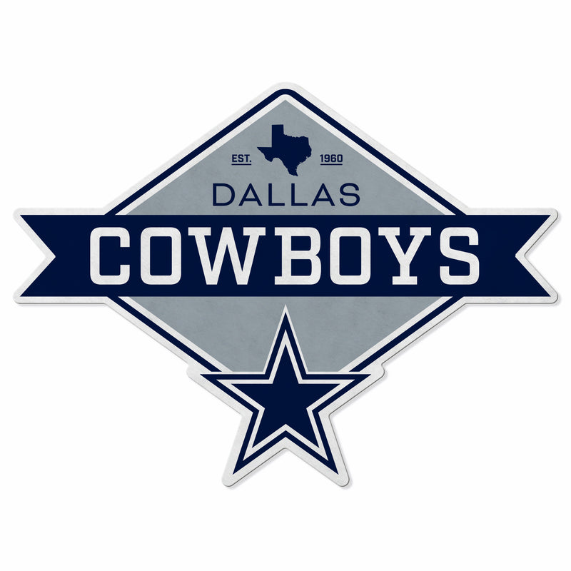 Cowboys Shape Cut Logo With Header Card - Diamond Design