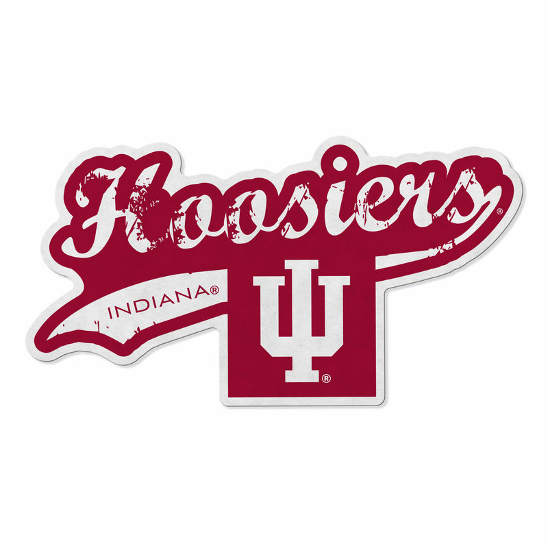 Indiana University Shape Cut Logo With Header Card - Distressed Design