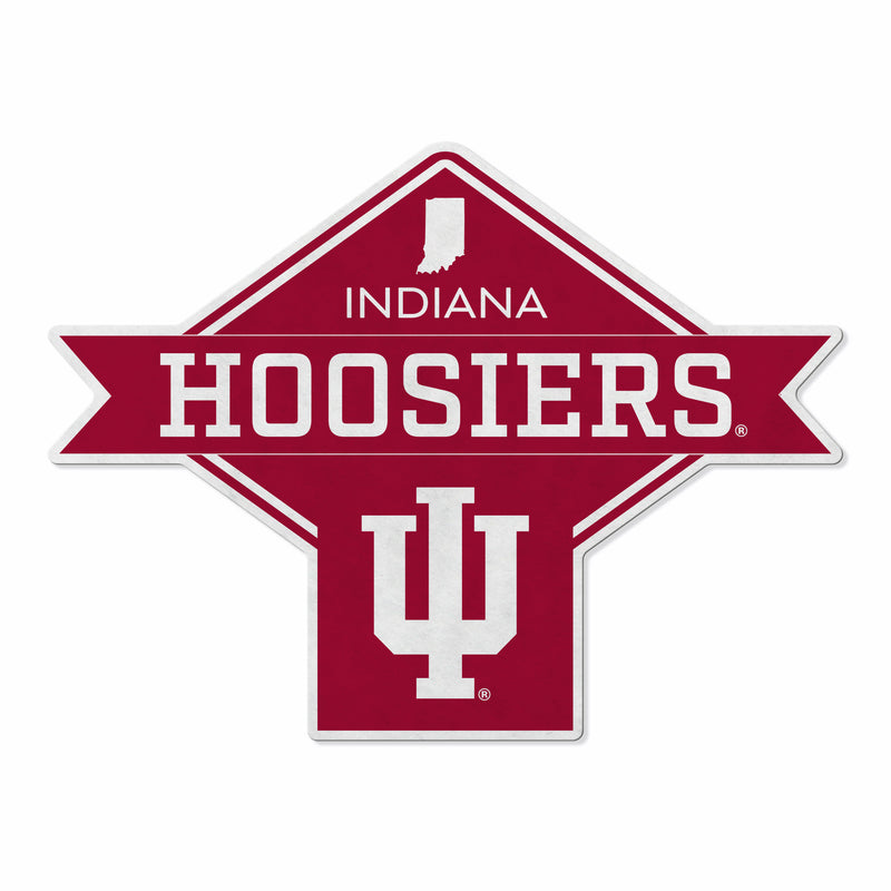 Indiana University Shape Cut Logo With Header Card - Diamond Design