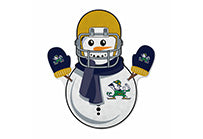 Notre Dame Snowman Shape Cut Pennant