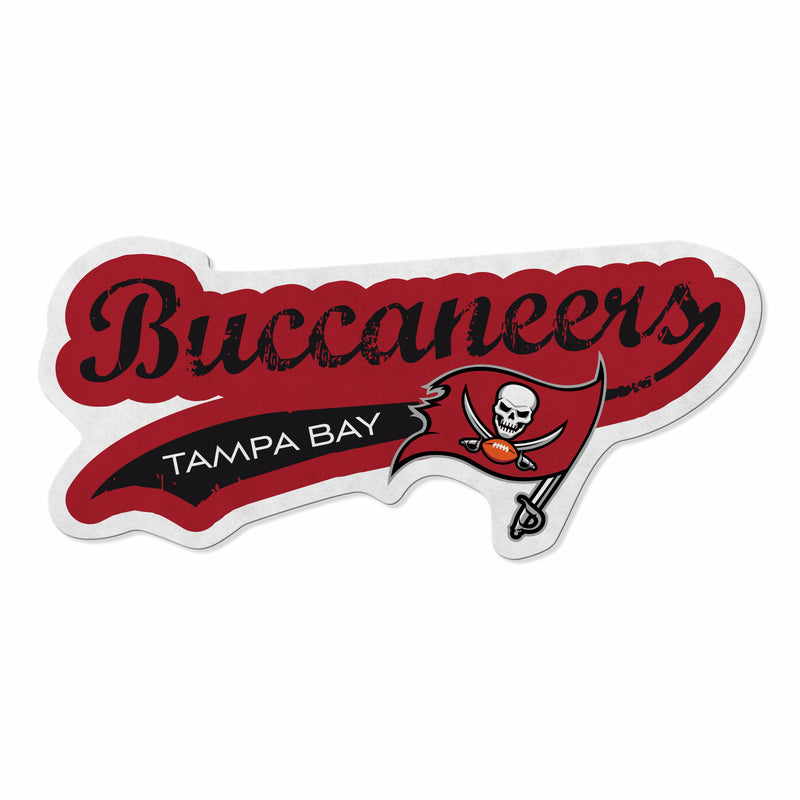 Buccaneers Shape Cut Logo With Header Card - Distressed Design