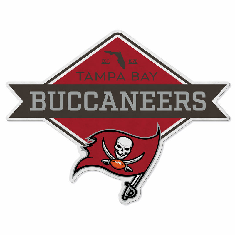 Buccaneers Shape Cut Logo With Header Card - Diamond Design