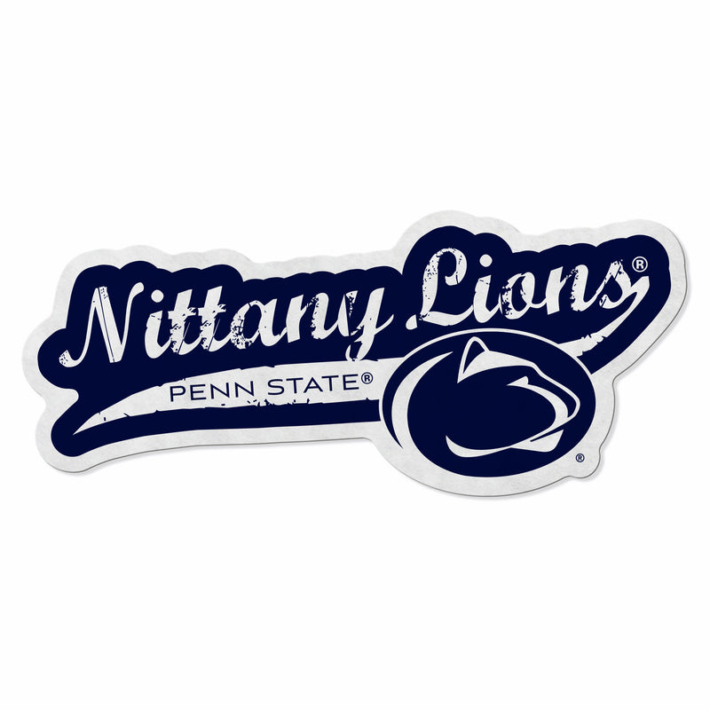 Penn State Shape Cut Logo With Header Card - Distressed Design