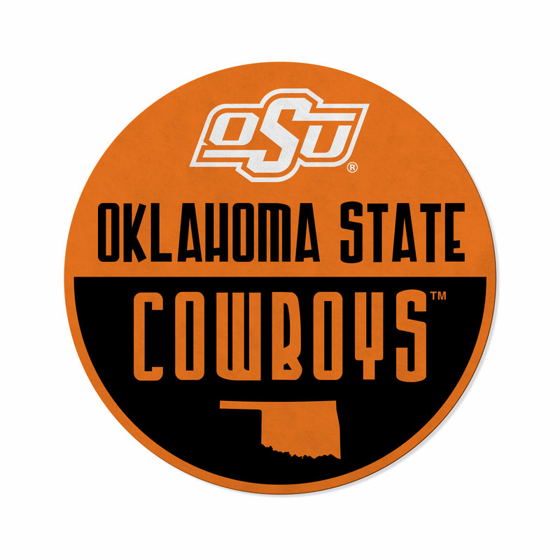 Oklahoma State Shape Cut Logo With Header Card - Classic Design