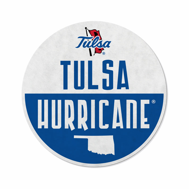 Tulsa University Shape Cut Logo With Header Card - Classic Design