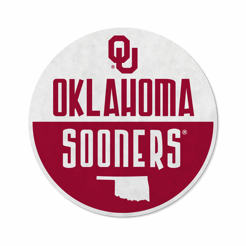 Oklahoma University Shape Cut Logo With Header Card - Classic Design