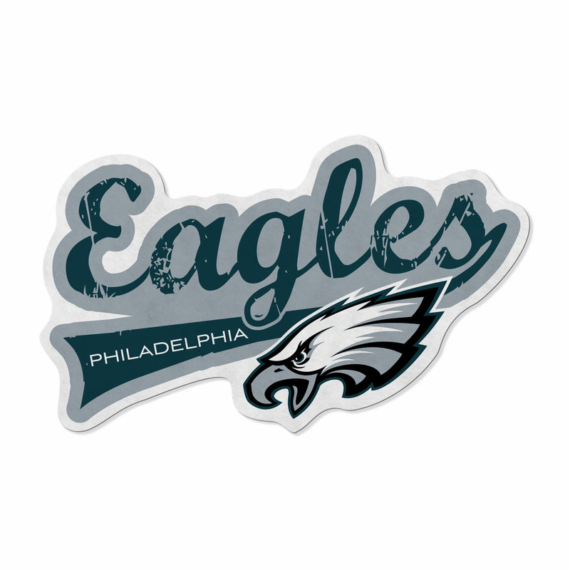 Eagles Shape Cut Logo With Header Card - Distressed Design