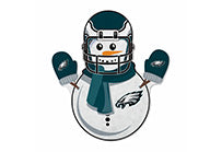 Eagles Snowman Shape Cut Pennant