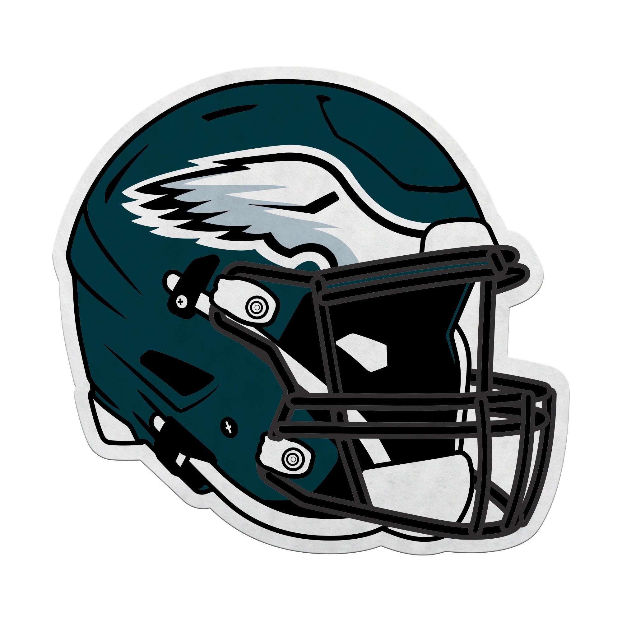 Philadelphia Eagles Football Helmet Shape Cut Pennant