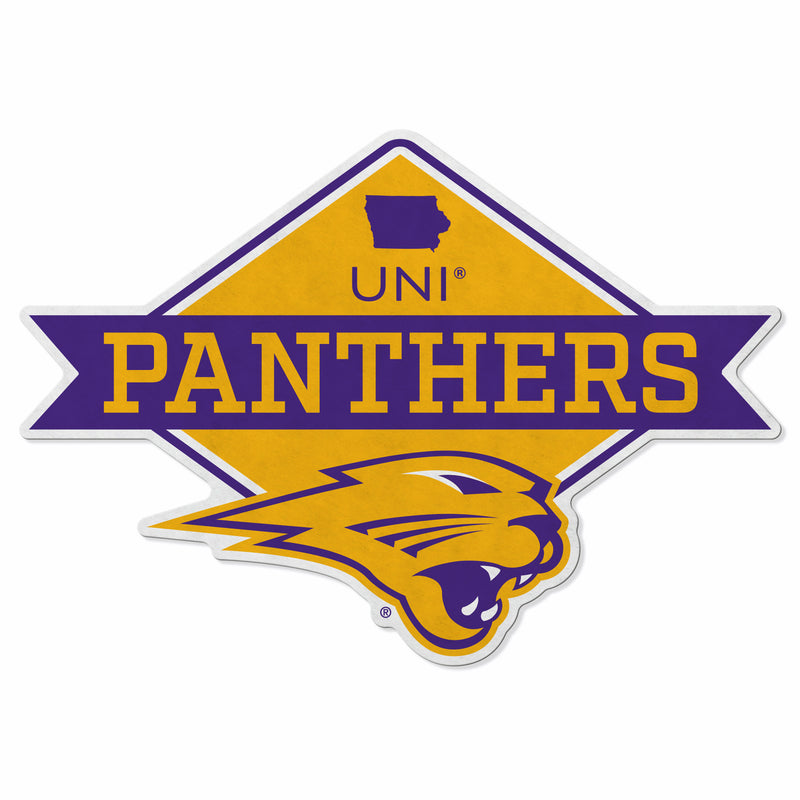 Northern Iowa Shape Cut Logo With Header Card - Diamond Design