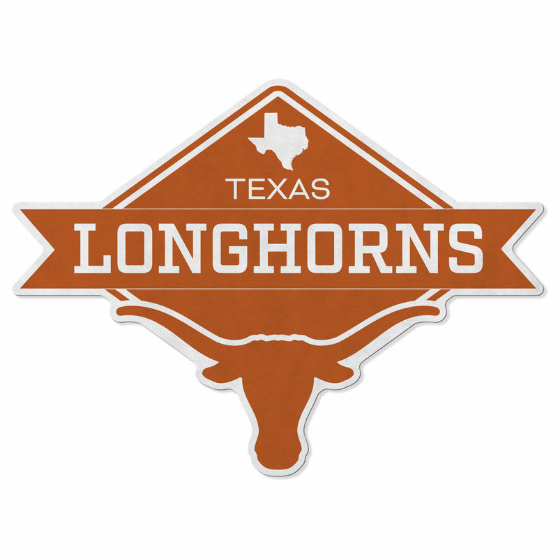 Texas University Shape Cut Logo With Header Card - Diamond Design