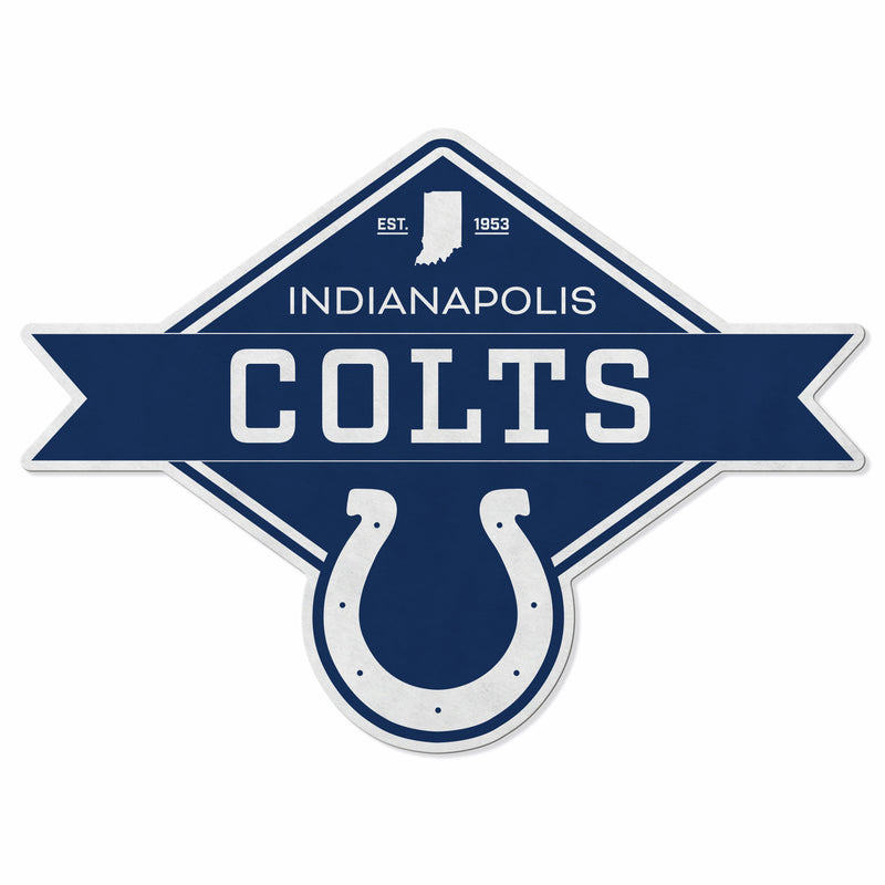 Colts Shape Cut Logo With Header Card - Diamond Design