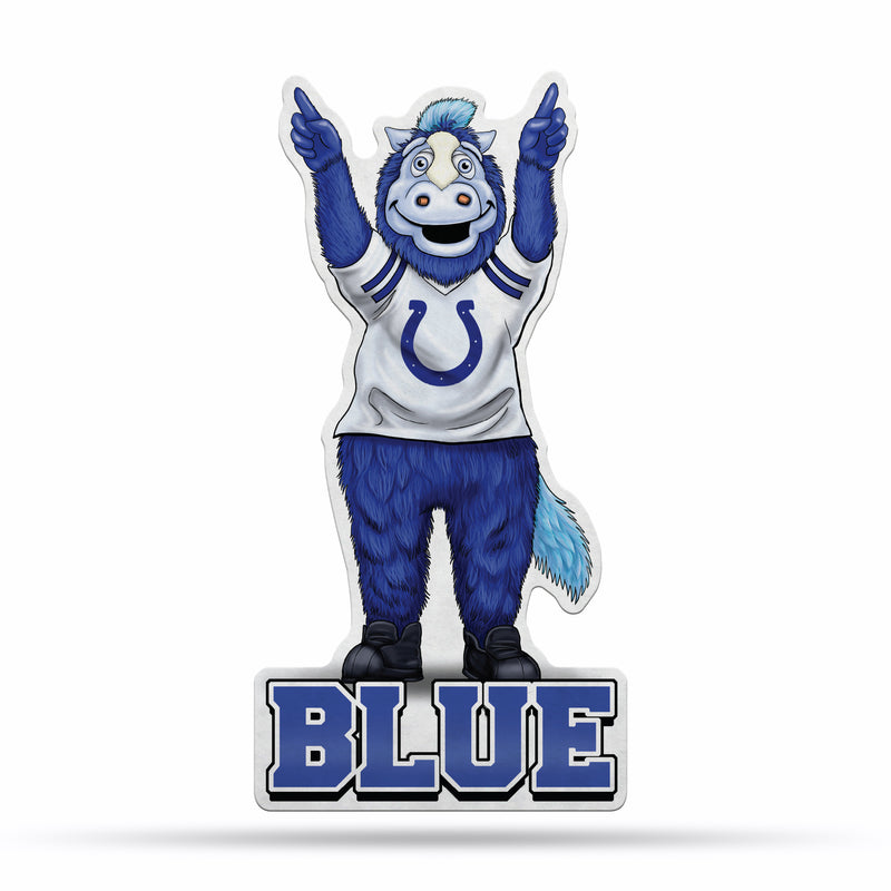 NFL Indianapolis Colts Classic Mascot Shape Cut Pennant - Home and Living Room Décor - Soft Felt EZ to Hang By Rico Industries