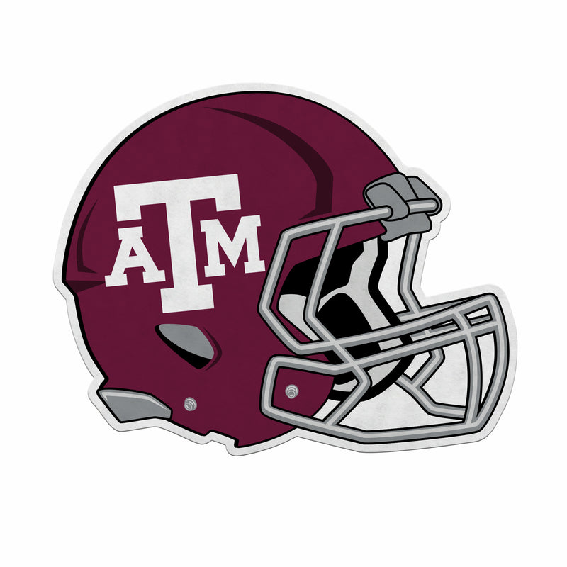 Texas A&M Helmet Shape Cut Primary Logo Pennant With Header Card