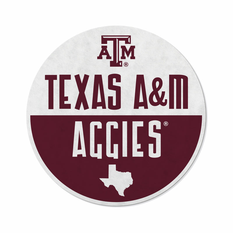 Texas A&M Shape Cut Logo With Header Card - Classic Design