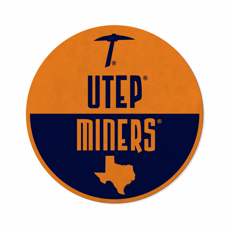 Utep Shape Cut Logo With Header Card - Classic Design