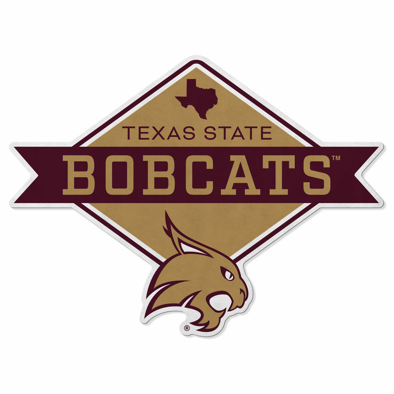 Texas State Shape Cut Logo With Header Card - Diamond Design