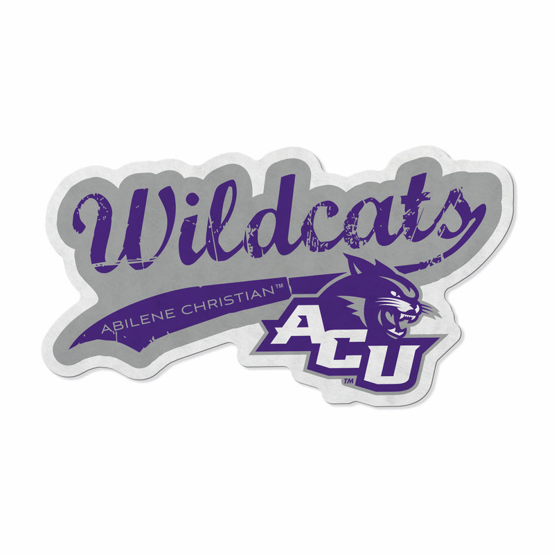 Abilene Christian Shape Cut Logo With Header Card - Distressed Design