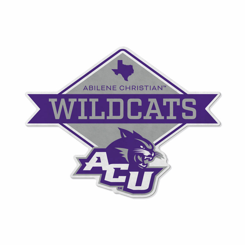 Abilene Christian Shape Cut Logo With Header Card - Diamond Design