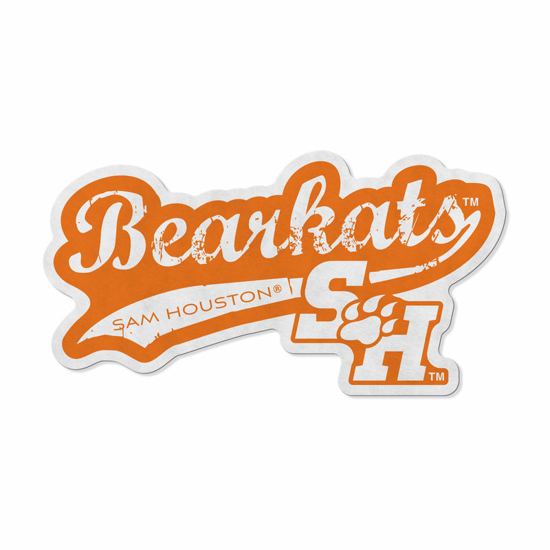 Sam Houston State Shape Cut Logo With Header Card - Distressed Design