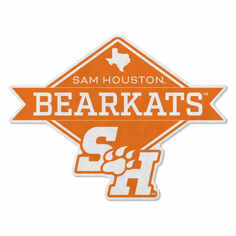 Sam Houston State Shape Cut Logo With Header Card - Diamond Design