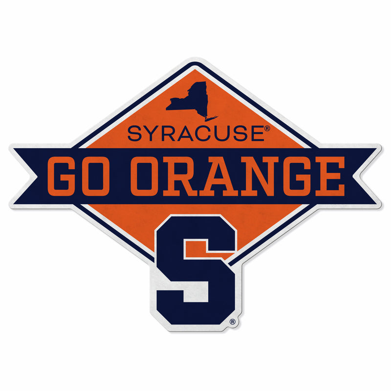 Syracuse University Shape Cut Logo With Header Card - Diamond Design