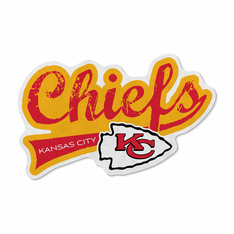 Chiefs Shape Cut Logo With Header Card - Distressed Design