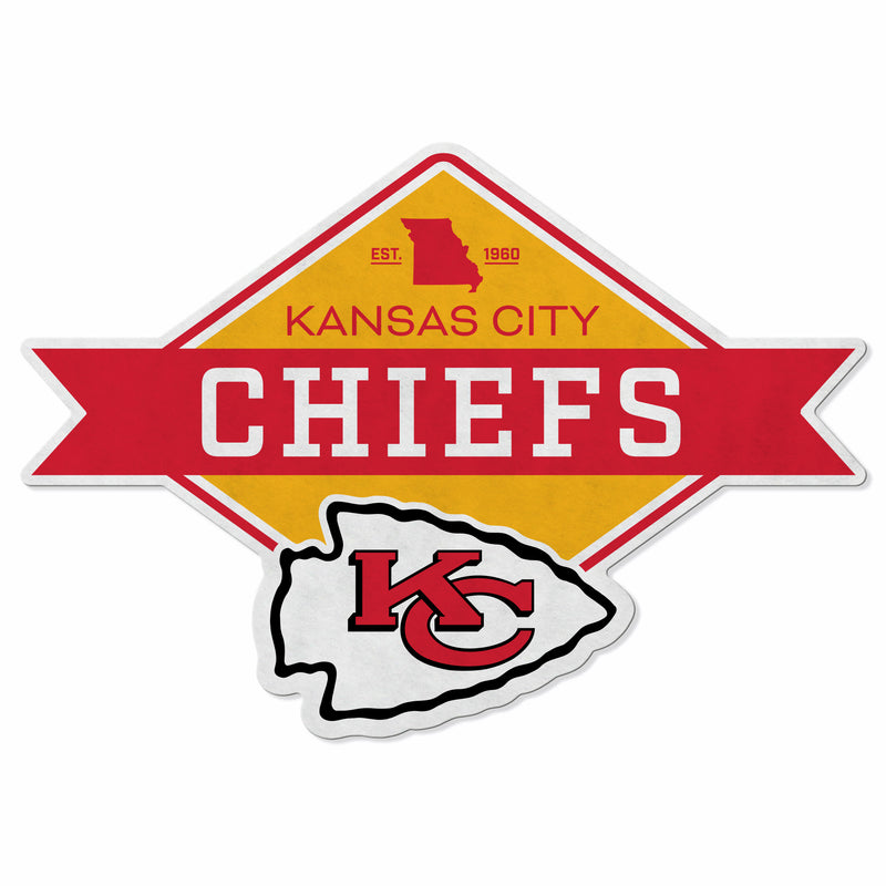 Chiefs Shape Cut Logo With Header Card - Diamond Design